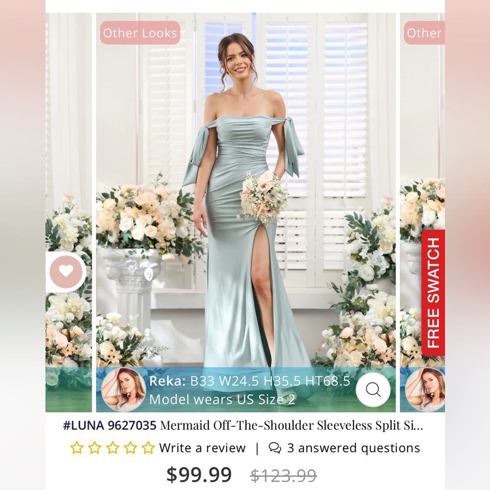 Lavetir Gold Satin Mermaid Gown with Off-The-Shoulder Ties